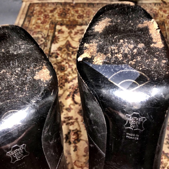 Vintage Karl Lagerfeld Leather Heels - Picture 5 of 6